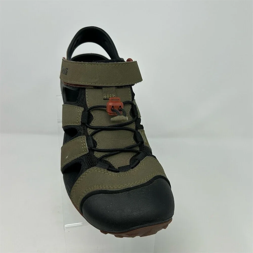 Teva Flintwood Men's Closed-Toe Sport Water Sandals Dark Olive Bungee Size 8